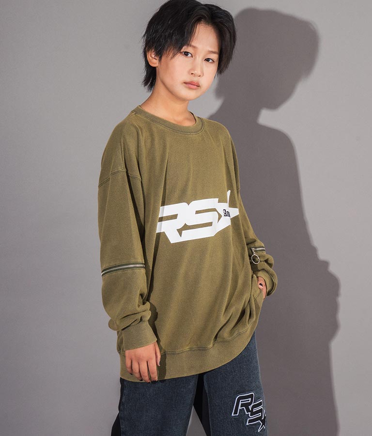 ANAP R+S【リラスポ】 ヴィンテージ 加工 ジップ スウェット トップス (ユニセックス アイテム) 913-7564