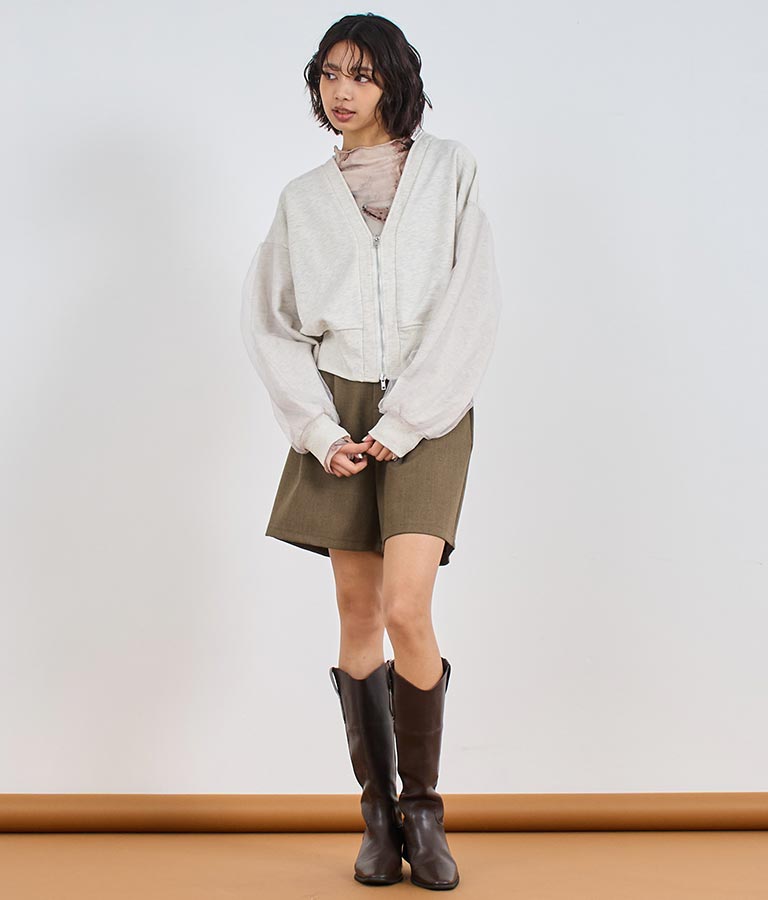 裏毛 ジップ カーディガン 794-9197