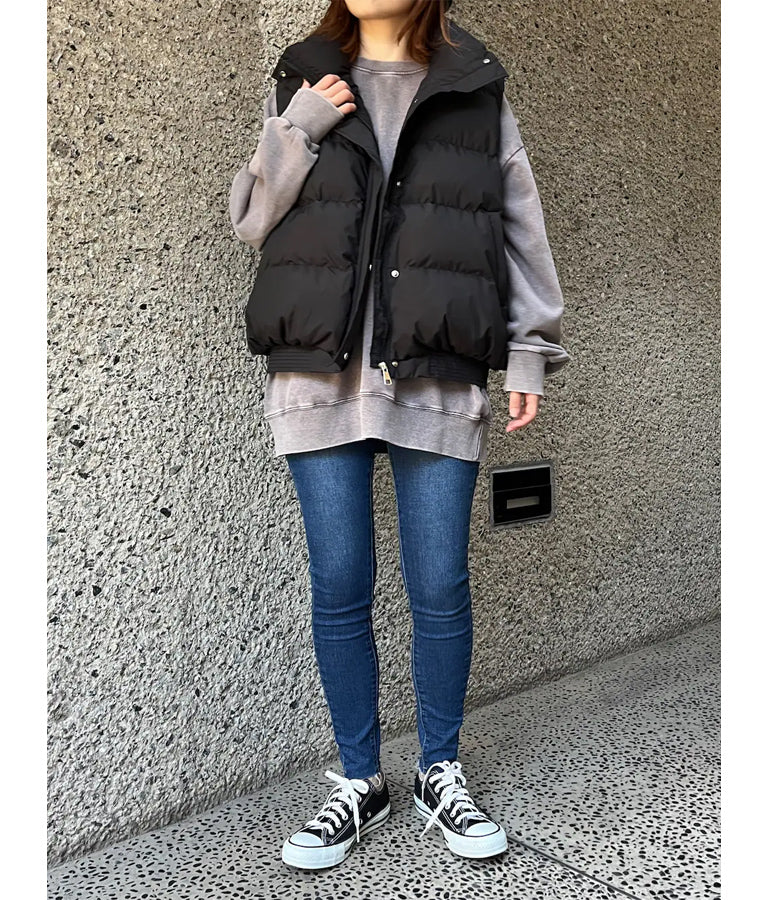 オーバーサイズ ピグメント スウェット 裏毛 トップス 153-5609