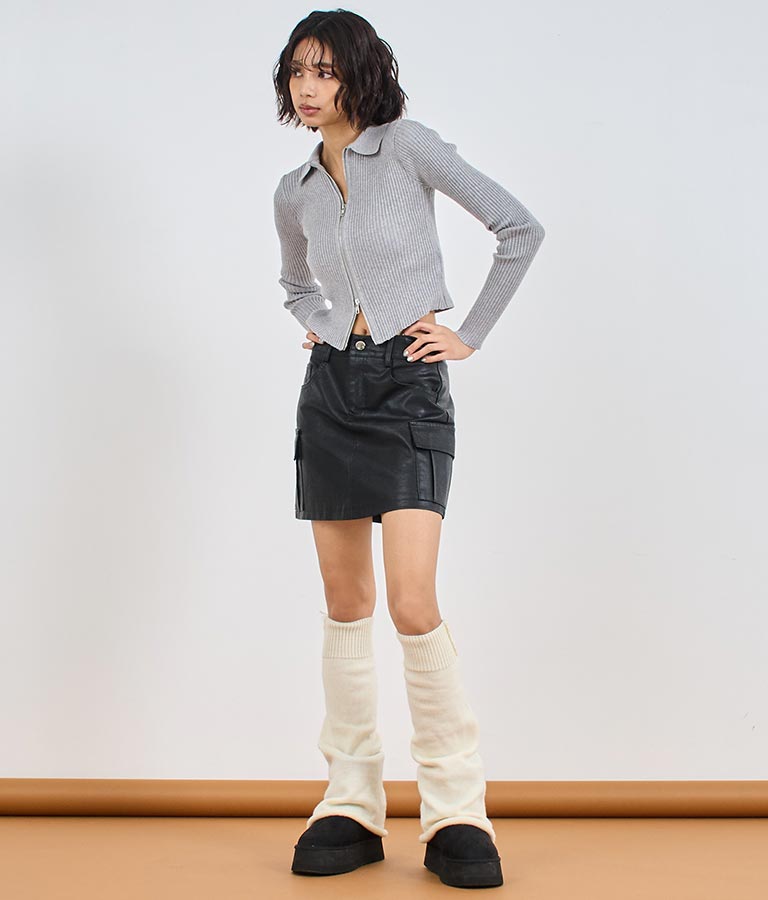 フェイク レザー ミニ スカート 151-5607