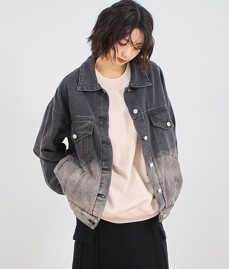 オーバーサイズ ピグメント スウェット 裏毛 トップス 153-5609