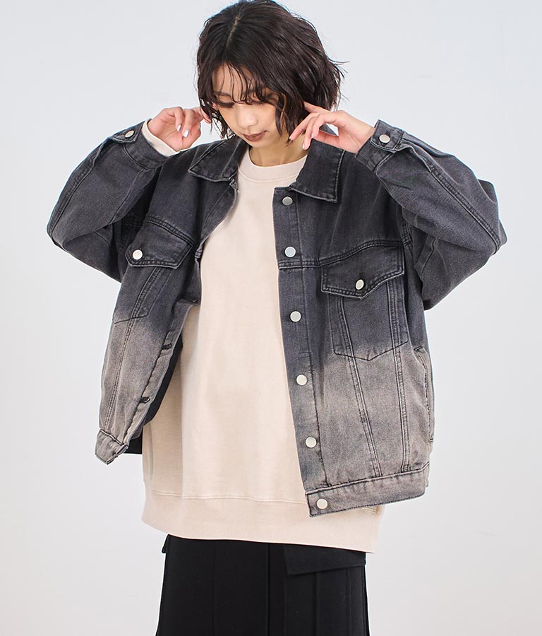 オーバーサイズ ピグメント スウェット 裏毛 トップス 153-5609