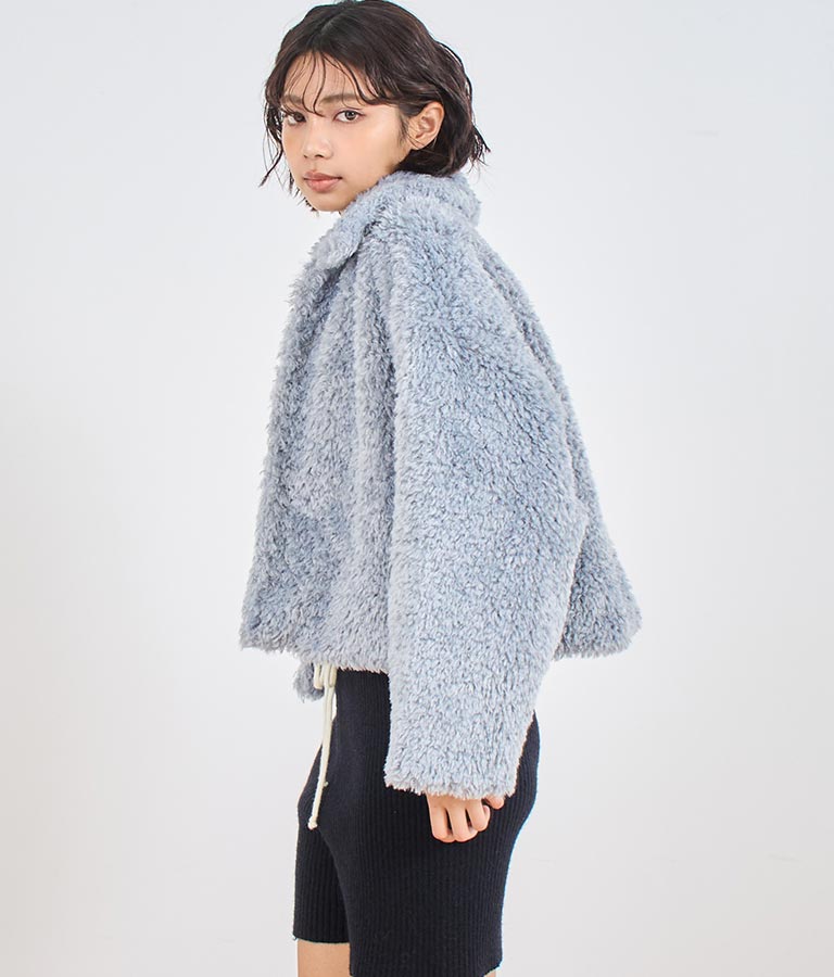 フェイクファー 衿付き ジャケット コート 796-8945