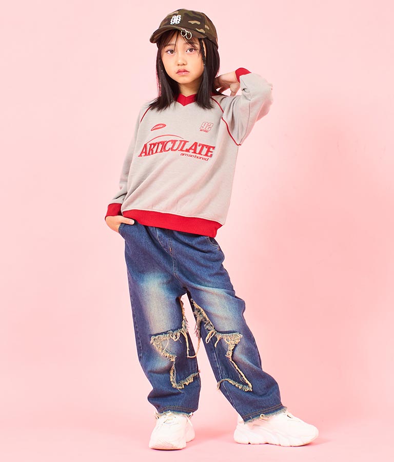 フロント スター デニム パンツ