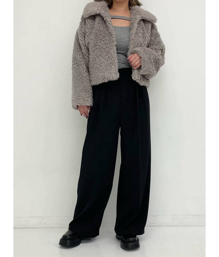 フェイクファー 衿付き ジャケット コート 796-8945