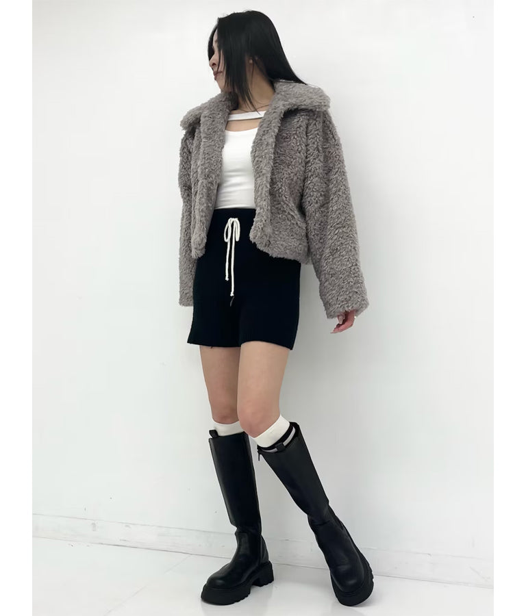 フェイクファー 衿付き ジャケット コート 796-8945