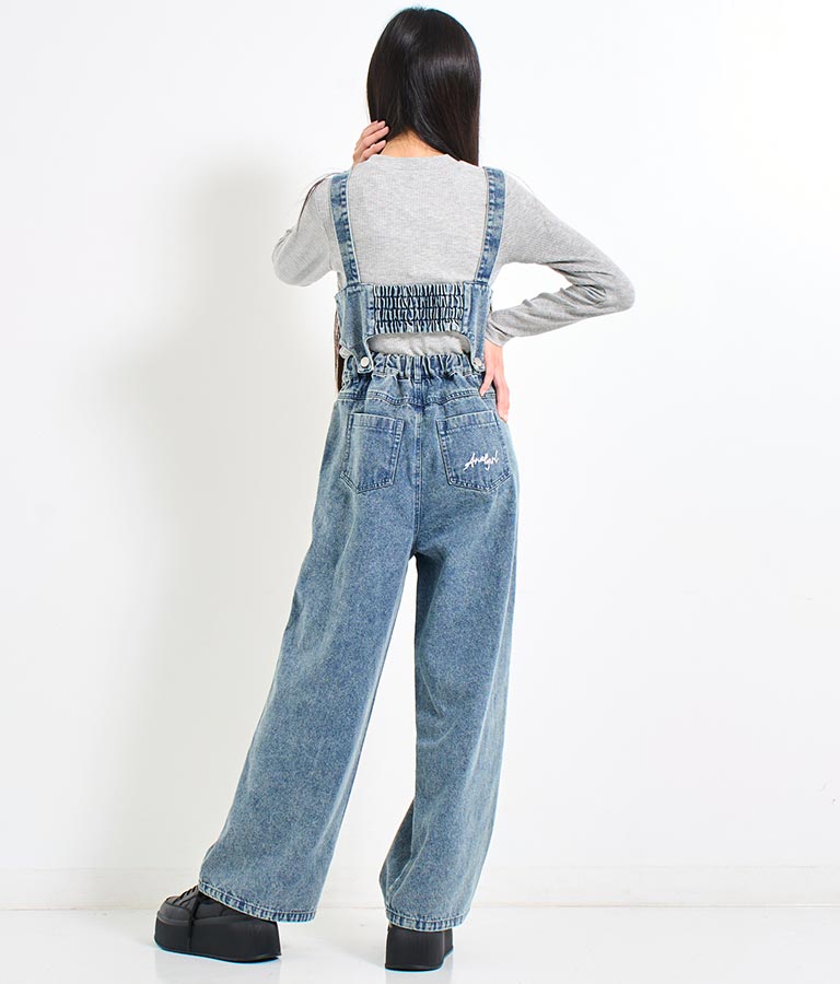 クラッシュ デニム マルチWAY サロペット【キッズお揃い】 917-7632
