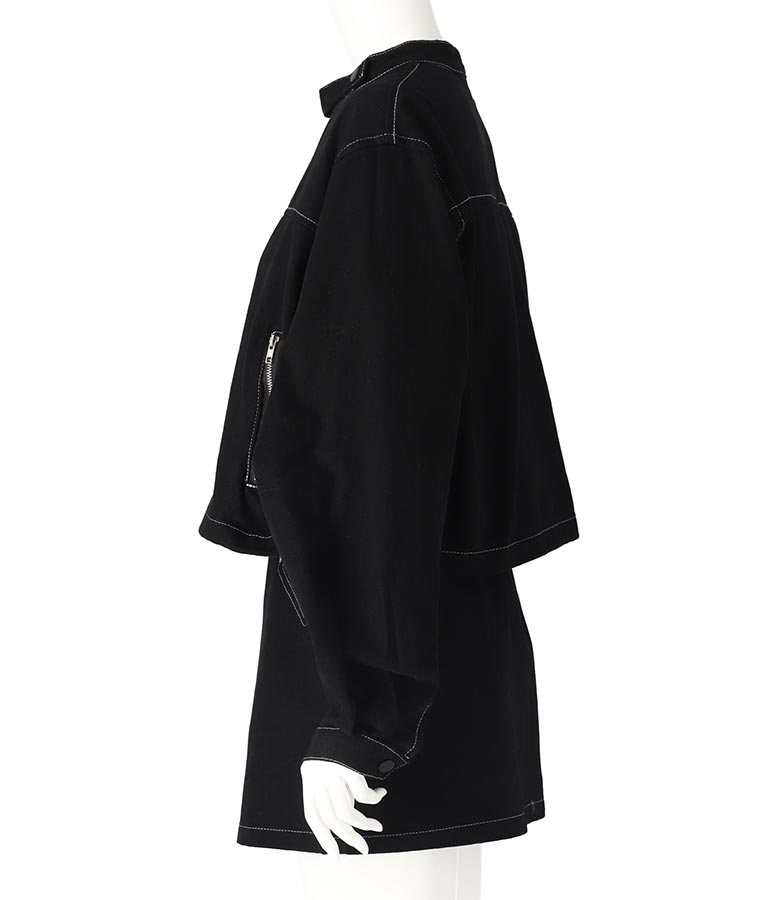 ライダース ジャケット デニム ミニ スカート セットアップ 158-5658