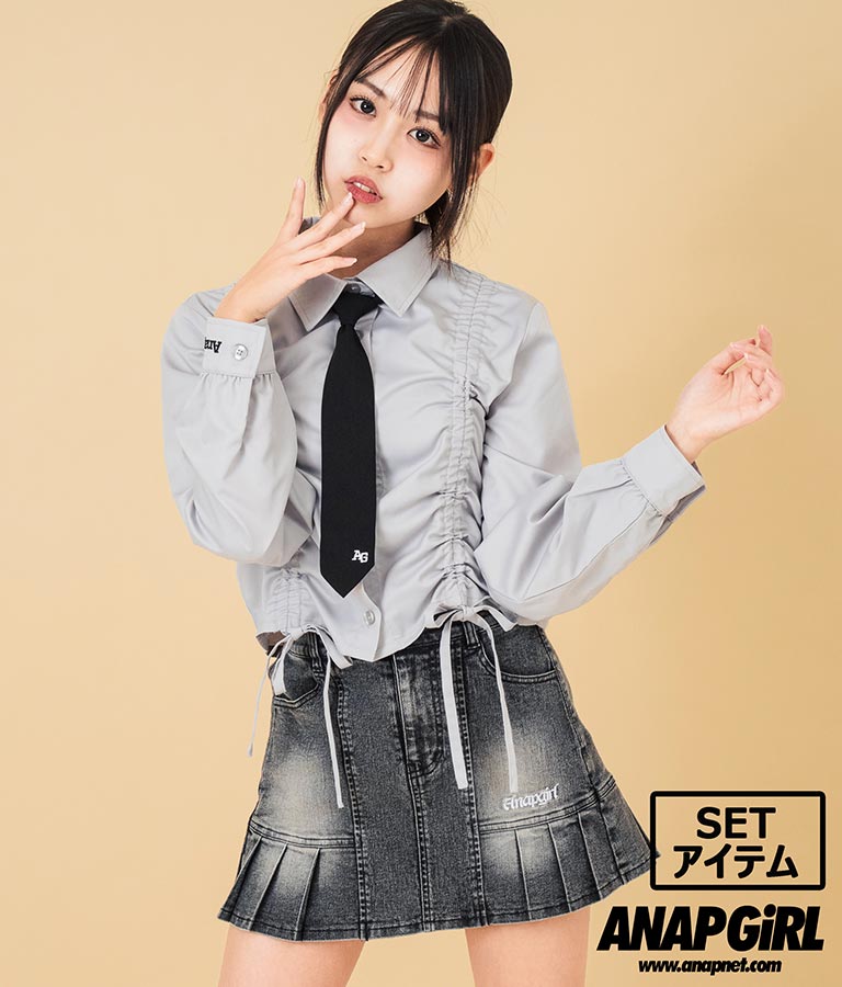 ネクタイ付 シャーリング シャツ 918-7620