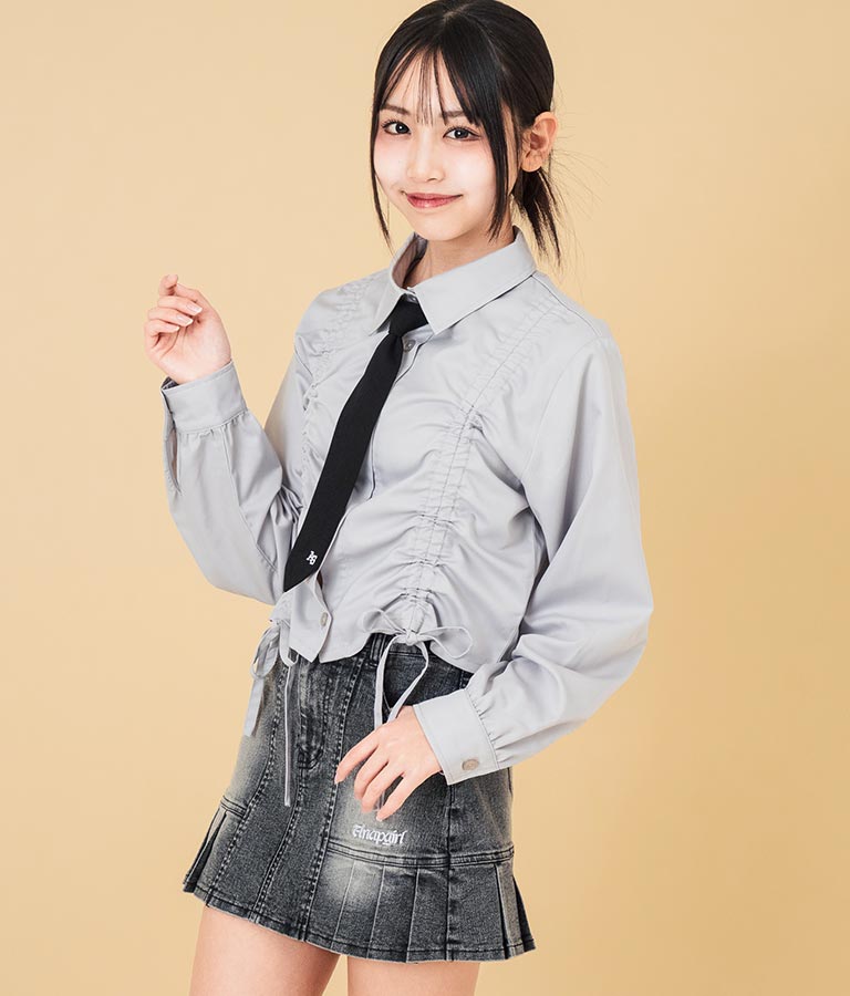 ネクタイ付 シャーリング シャツ 918-7620