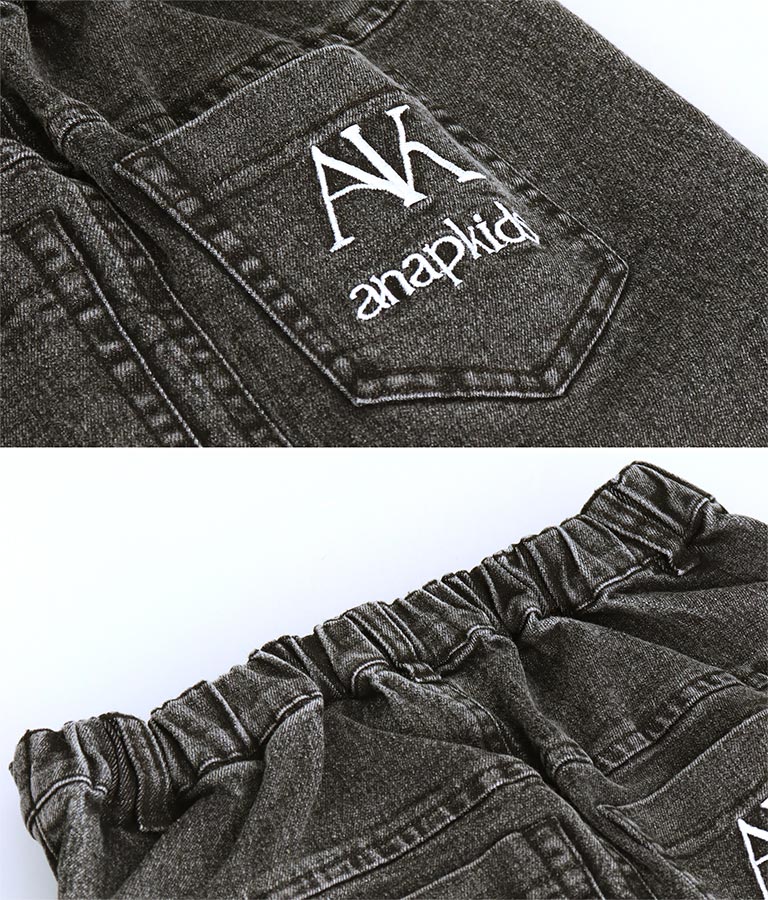 三つボタン ハイウエスト スキニー デニム パンツ 422-3353