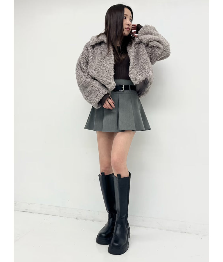 フェイクファー 衿付き ジャケット コート 796-8945