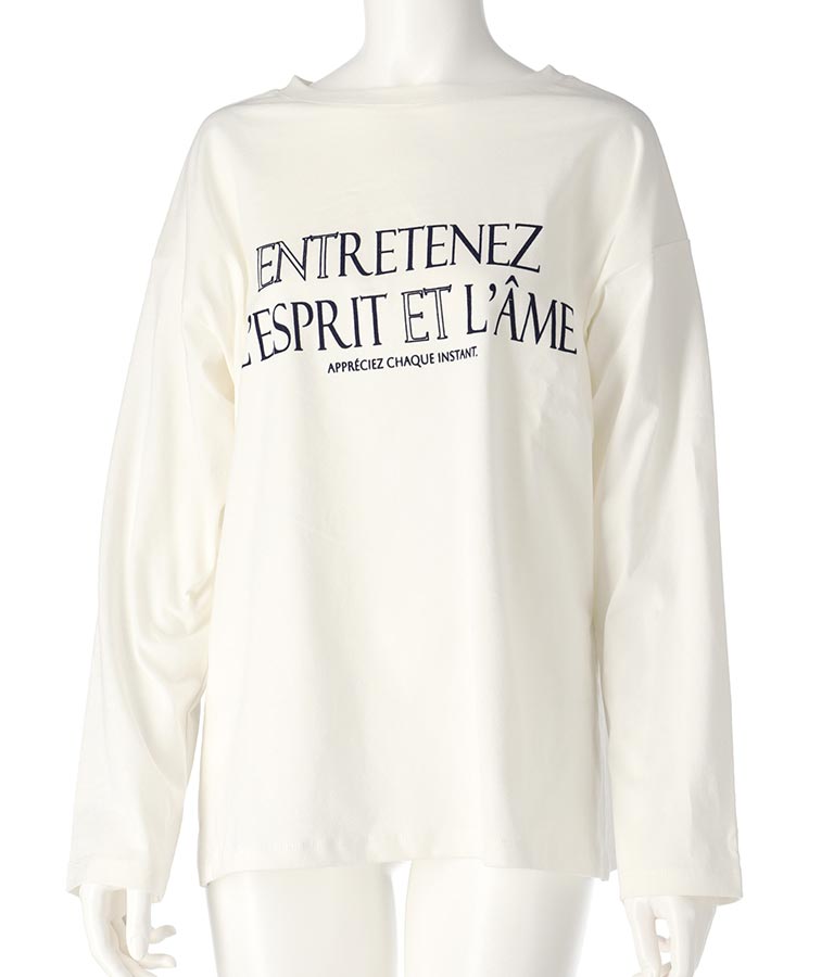 USA コットン フロッキー プリント ロング Tシャツ 363-9648