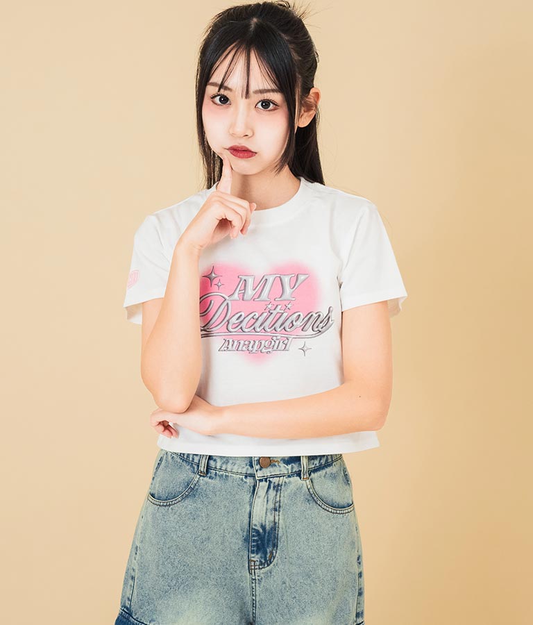 3D ロゴ プリント Tシャツ 913-7628