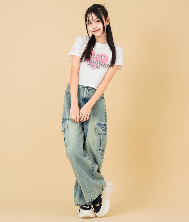 3D ロゴ プリント Tシャツ 913-7628