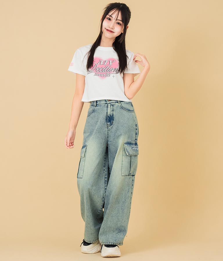 3D ロゴ プリント Tシャツ 913-7628