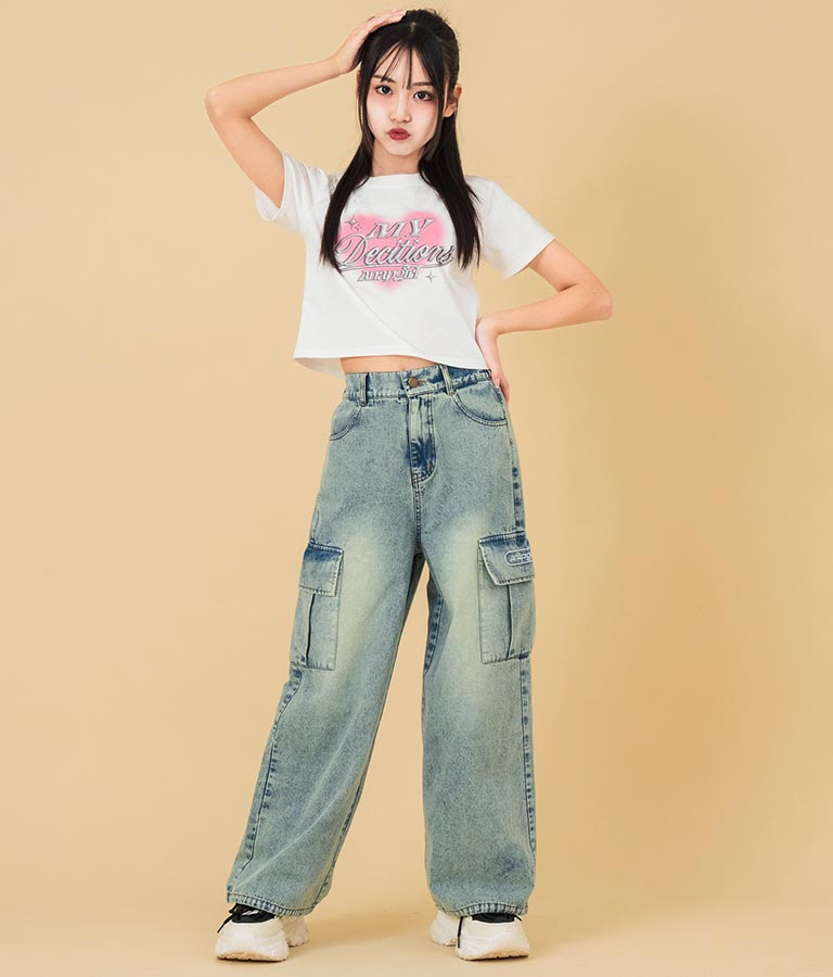 3D ロゴ プリント Tシャツ 913-7628