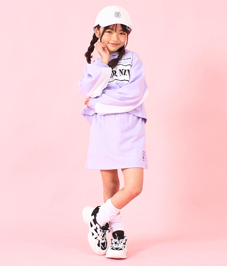 ミニ 裏毛 フーディー × スカパン セットアップ 428-3357