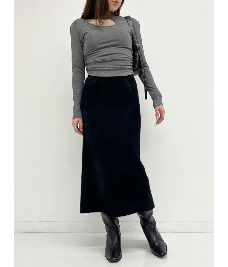 シャギー タイト ニット スカート 151-5652