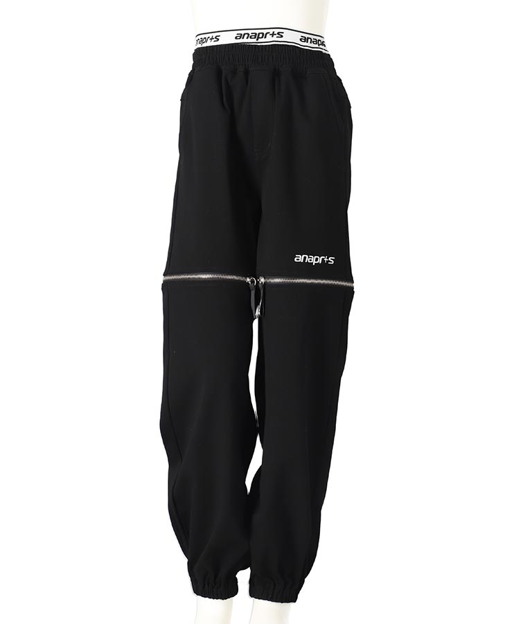 ANAP R+S【リラスポ】ウエスト ロゴ ゴム サイドジップ ストレッチ ジョガー パンツ (ユニセックスアイテム) 912-7621