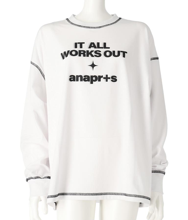 ANAP R+S【リラスポ】バックロゴ オーバーサイズ ロンT (ユニアイテム) 913-7611