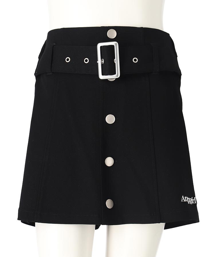 ストレッチ ツイル ベルト付 スカパン 911-7630