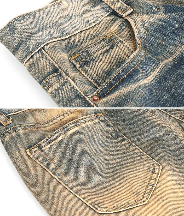 ヴィンテージ デザイン ルーズ ワイド デニム パンツ 152-5683