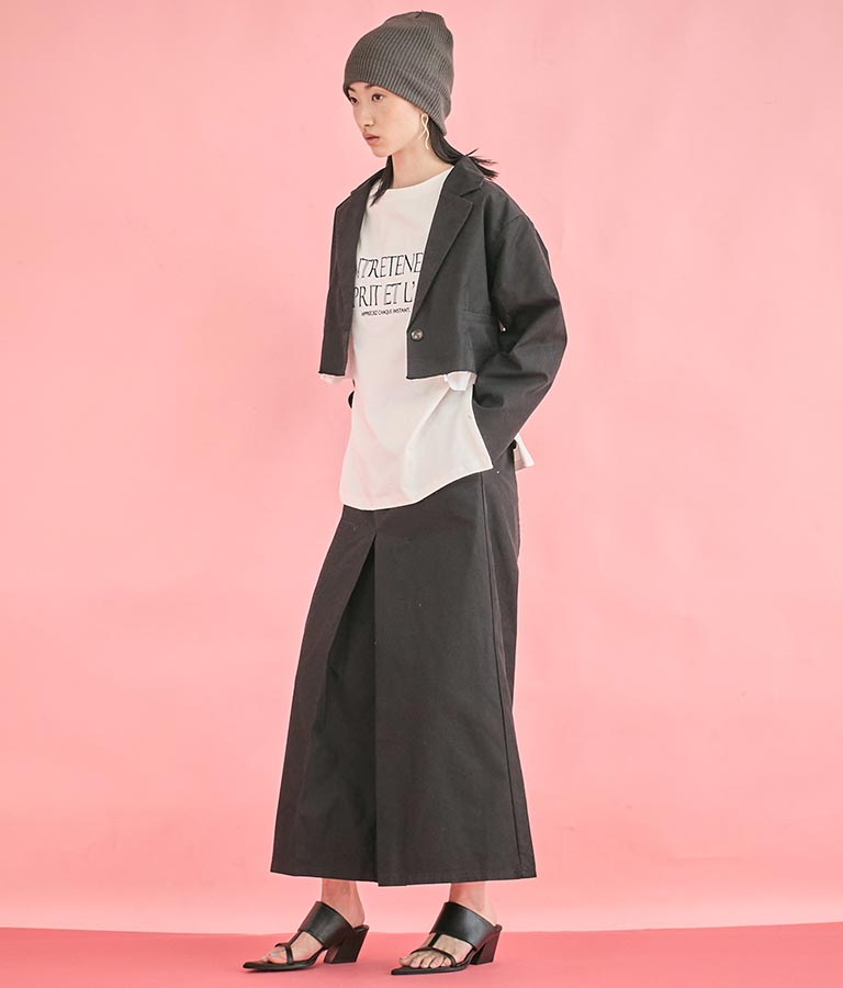 布帛 レイヤード ツイル ショート ジャケット【セットアップ着用可】 365-9659
