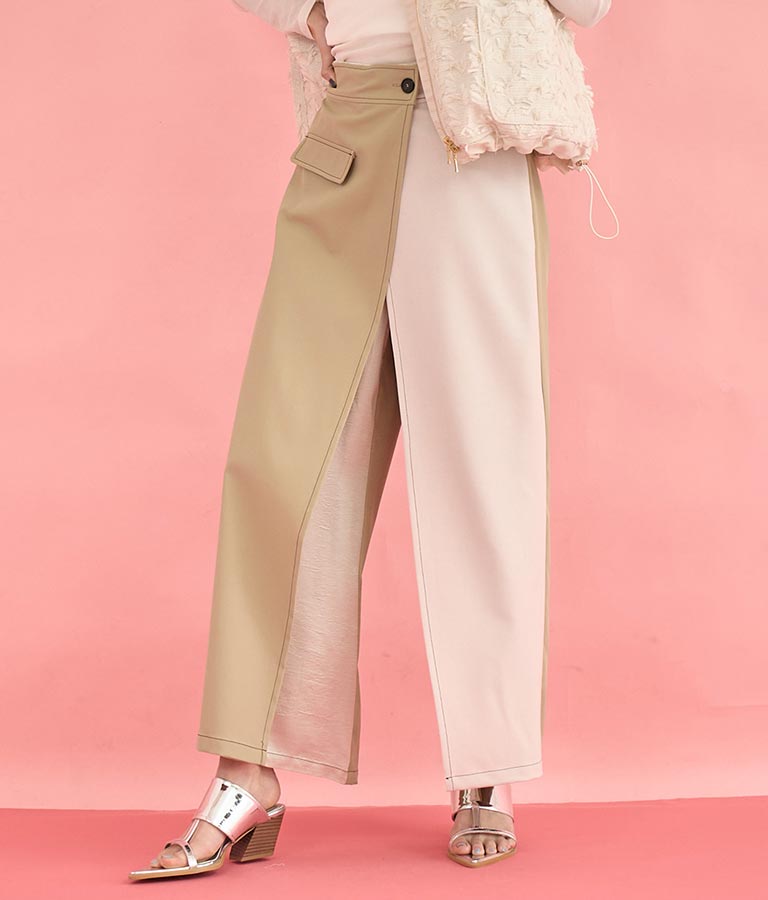 EimeeLaw 配色 ラップ デザイン パンツ 362-9602