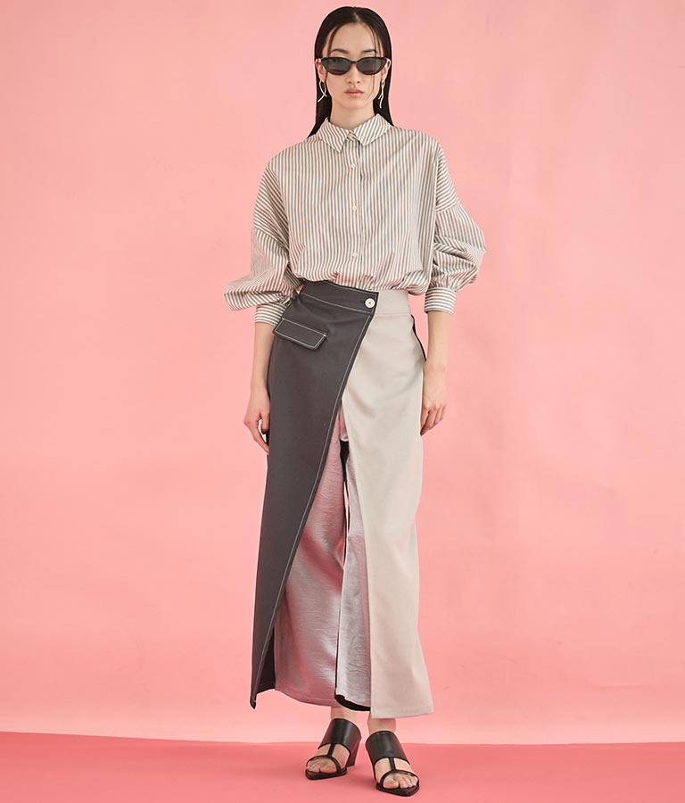 EimeeLaw 配色 ラップ デザイン パンツ 362-9602