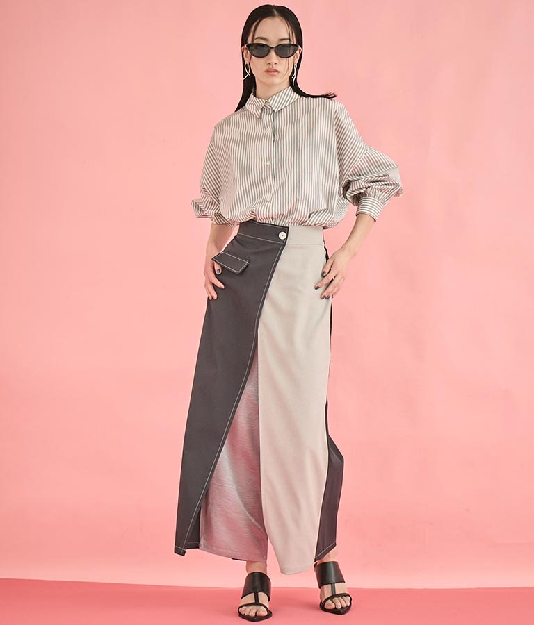 EimeeLaw 配色 ラップ デザイン パンツ 362-9602