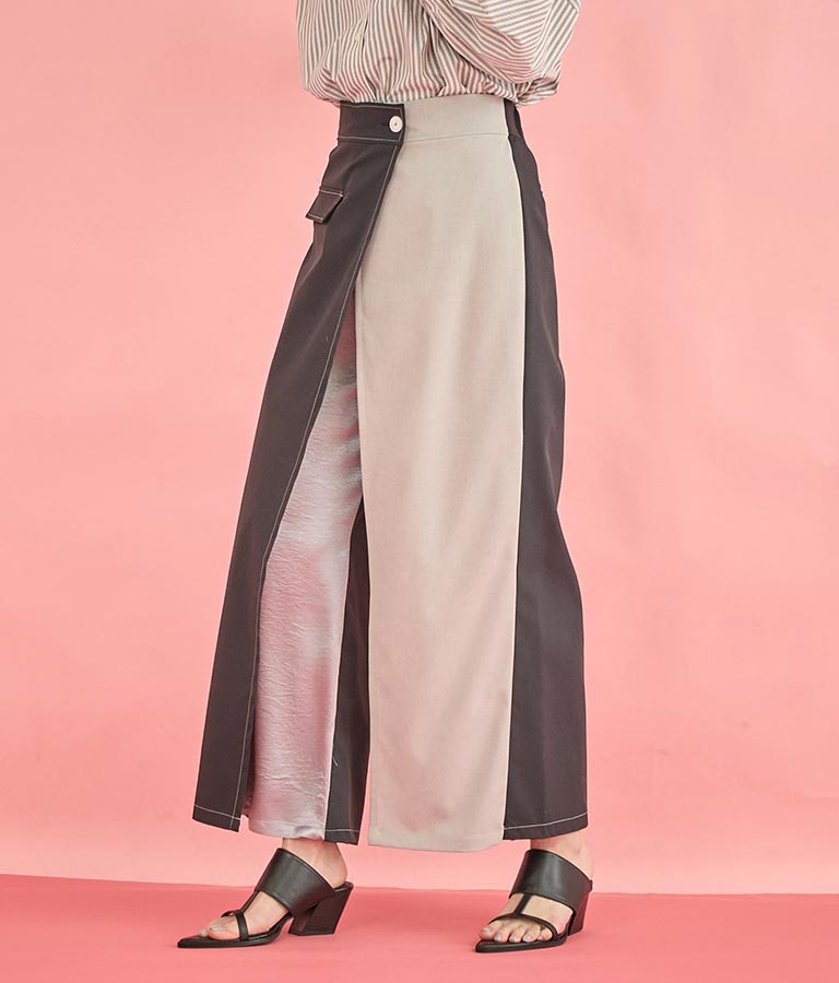 EimeeLaw 配色 ラップ デザイン パンツ 362-9602