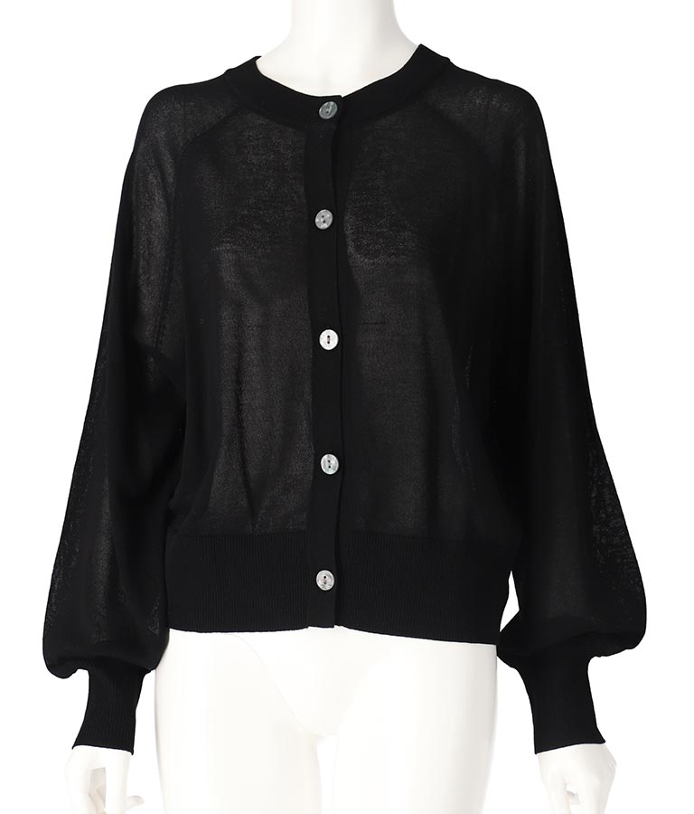 リネンタッチ 2WAY シアー カーディガン 364-9611