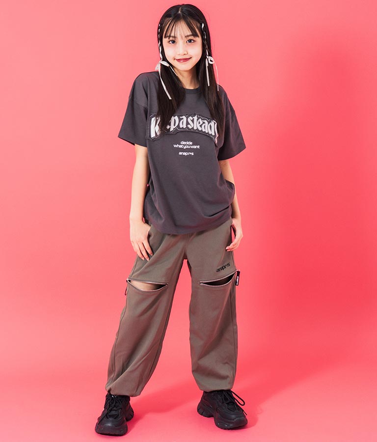 ANAP R+S ダメージ ワッペン ロゴ Tシャツ 【ユニセックス】913-7629