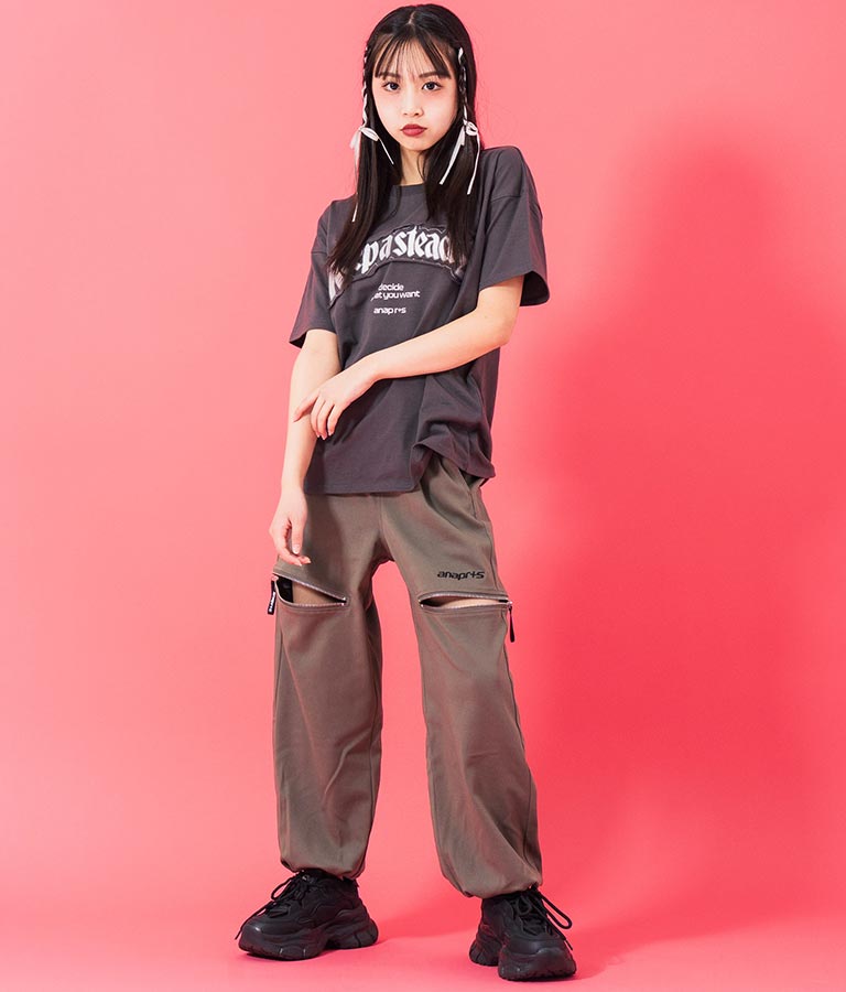 ANAP R+S ダメージ ワッペン ロゴ Tシャツ 【ユニセックス】913-7629