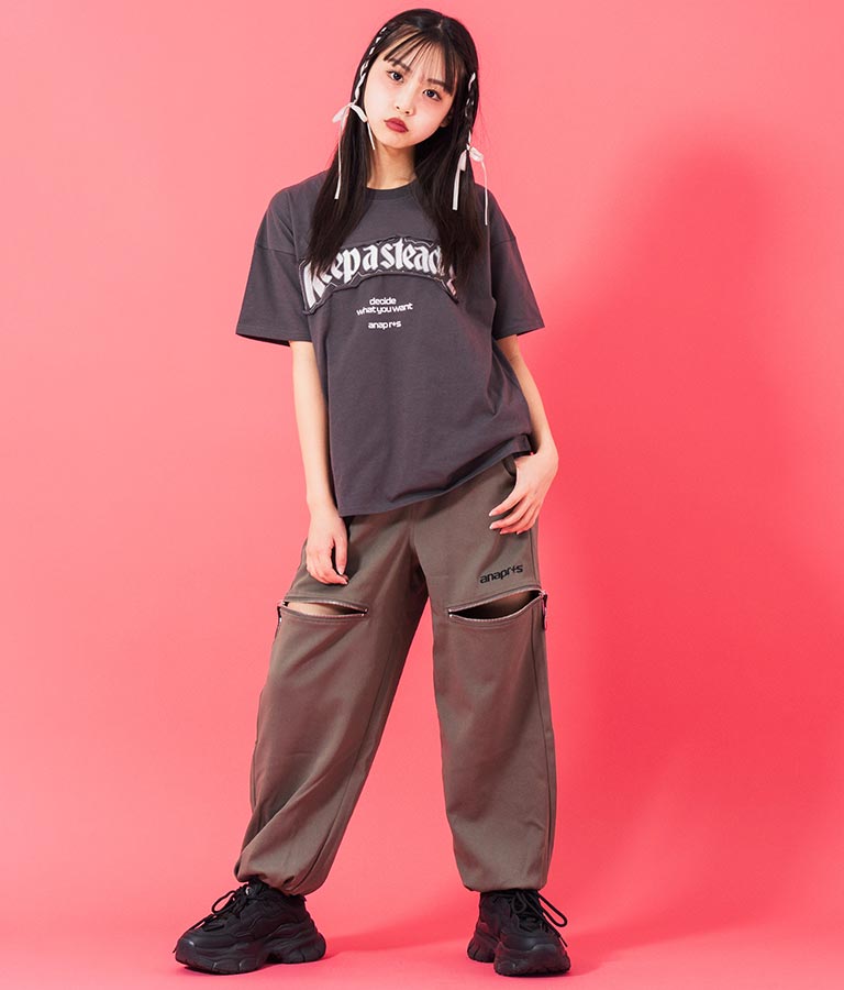 ANAP R+S ダメージ ワッペン ロゴ Tシャツ 【ユニセックス】913-7629
