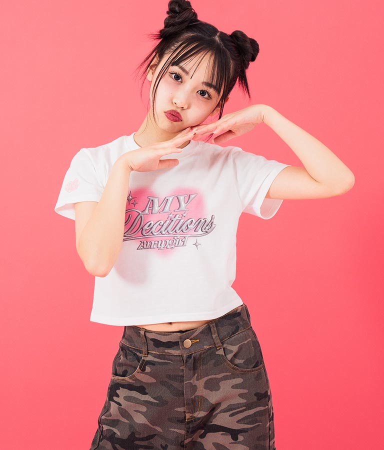 3D ロゴ プリント Tシャツ 913-7628