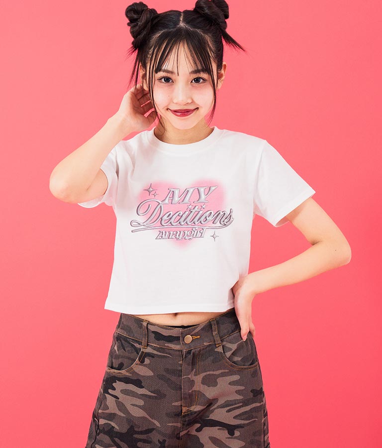 3D ロゴ プリント Tシャツ 913-7628