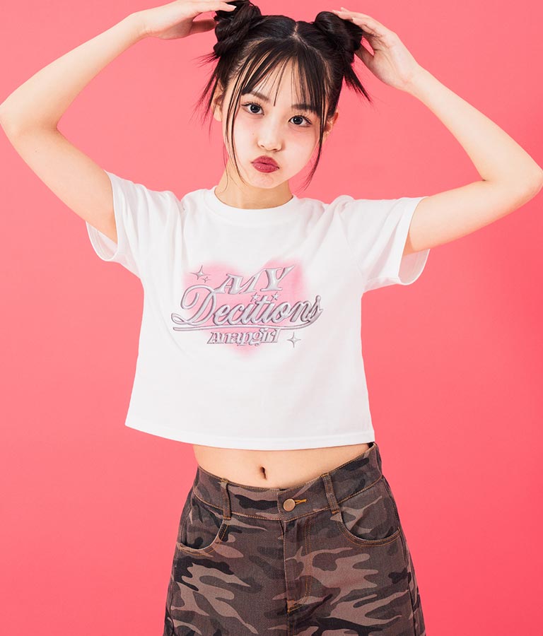 3D ロゴ プリント Tシャツ 913-7628