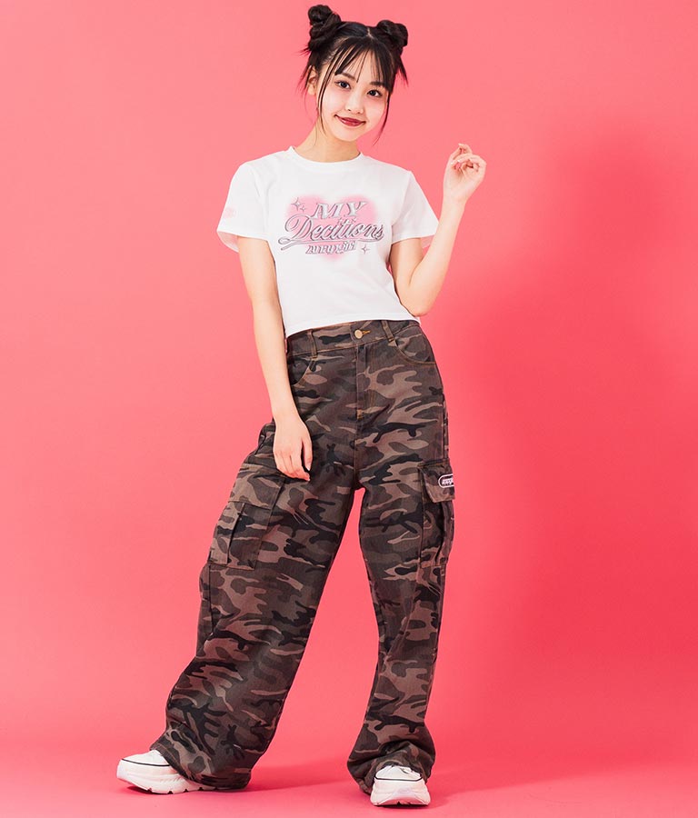 3D ロゴ プリント Tシャツ 913-7628