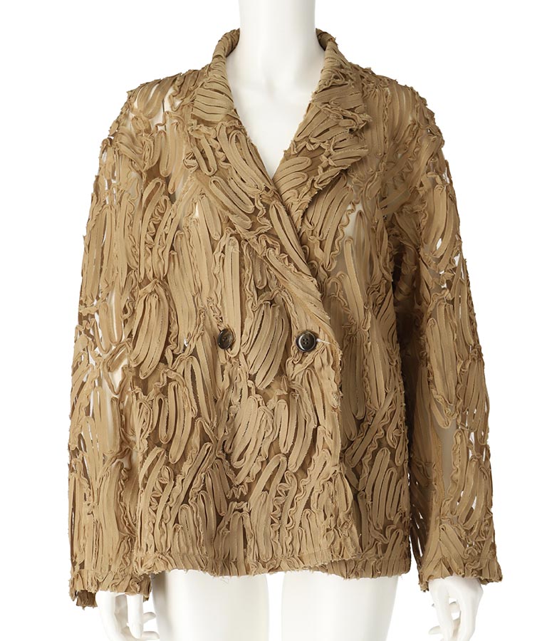 総刺繍 ダブル ジャケット 365-9586