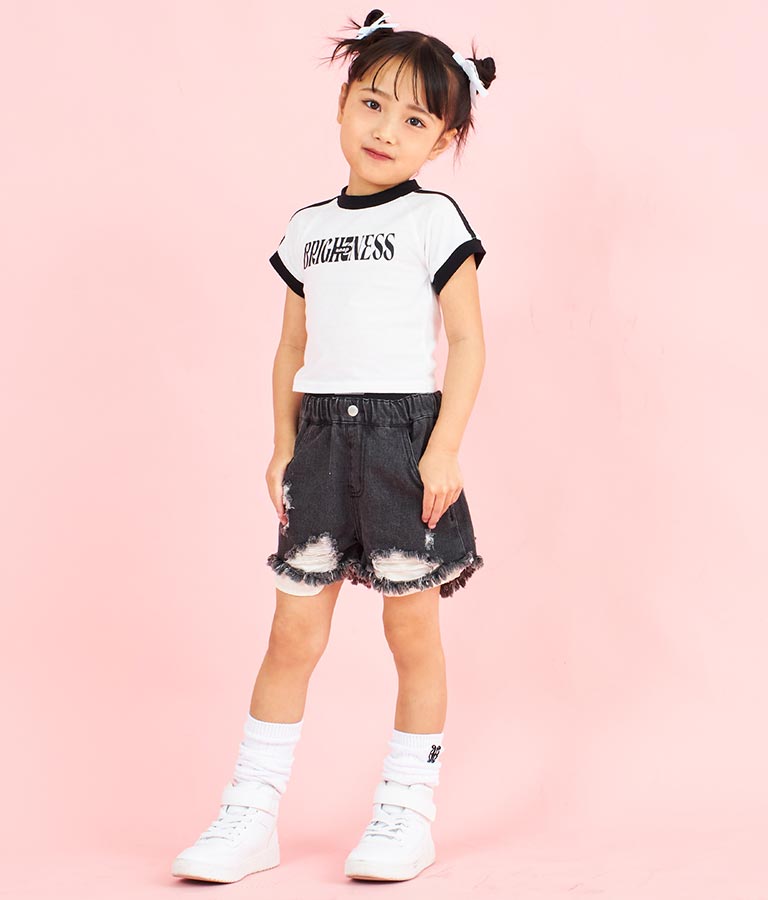 ショルダー ライン リンガー Tシャツ 423-3367