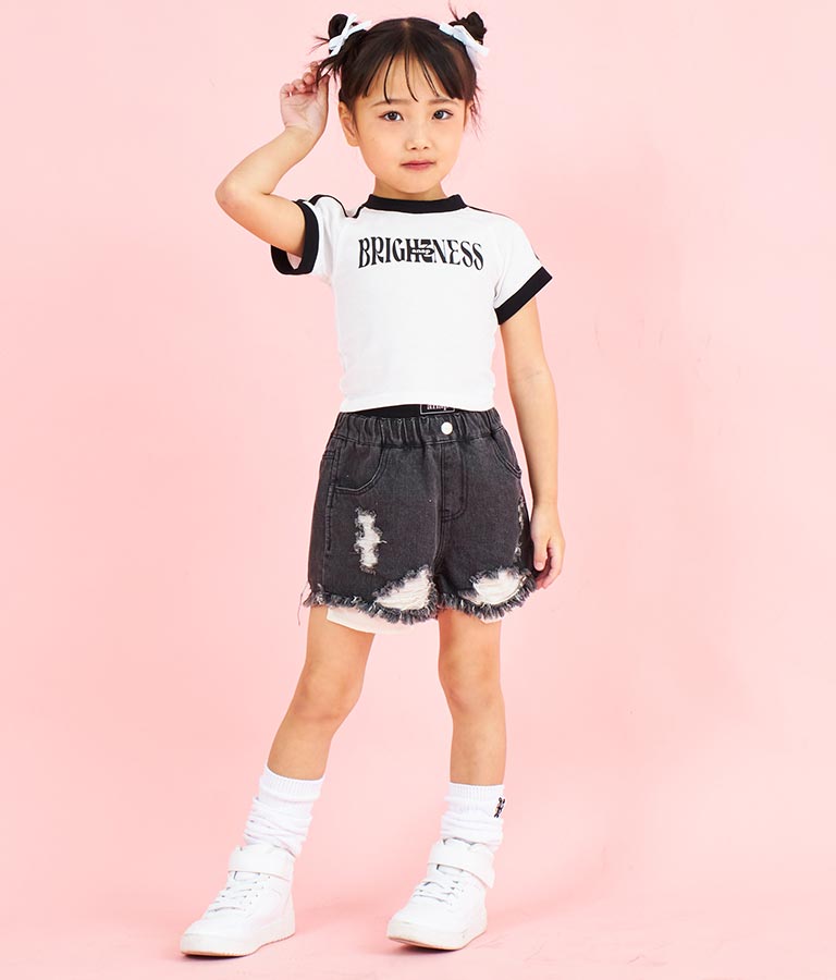 ショルダー ライン リンガー Tシャツ 423-3367