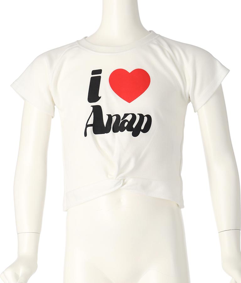 I LOVE ロゴ ウエスト クロス ミニ Tシャツ【ジュニアお揃い】