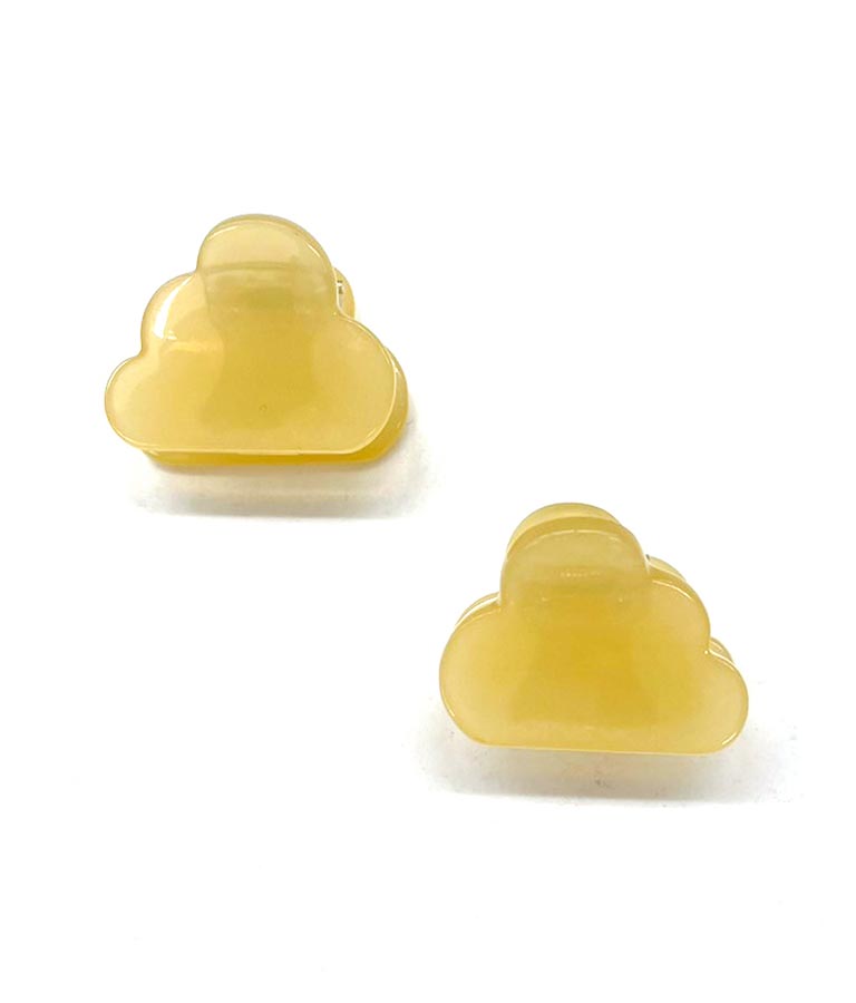 2セット モクモク クリア カラー ミニ ヘア クリップ 859-5944