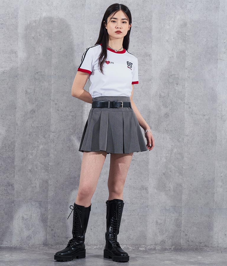 ベルト付き プリーツ スカート 151-5491