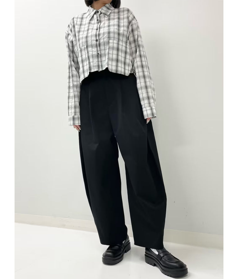 サイド タック コクーン ツイル パンツ 362-9595