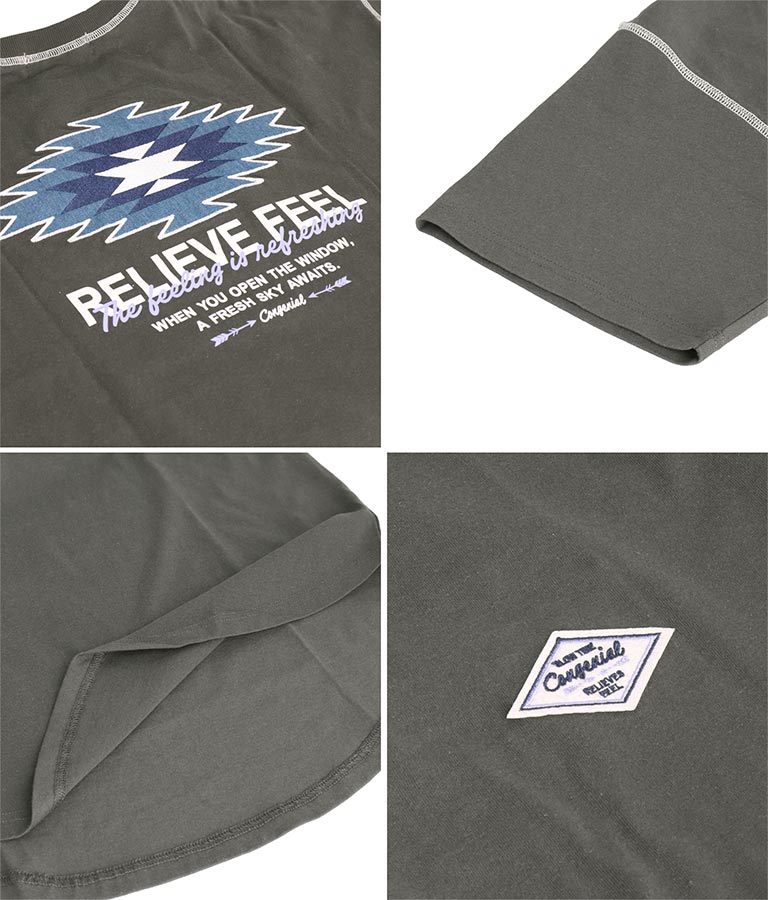 オルテガ デニム ワッペン オーバーサイズ 半袖 Tシャツ 853-5930