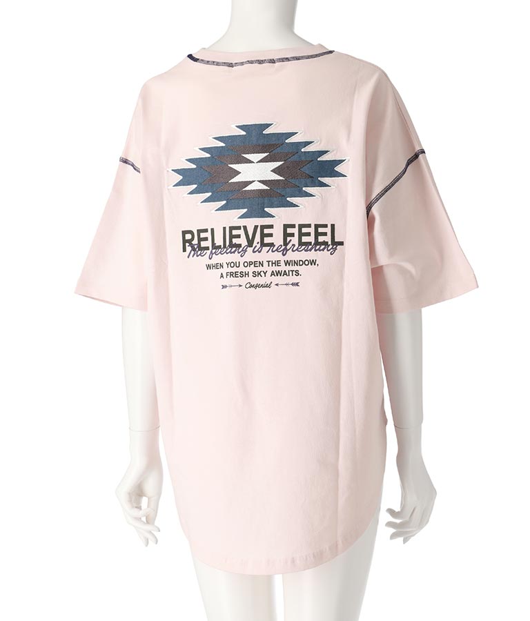 オルテガ デニム ワッペン オーバーサイズ 半袖 Tシャツ 853-5930