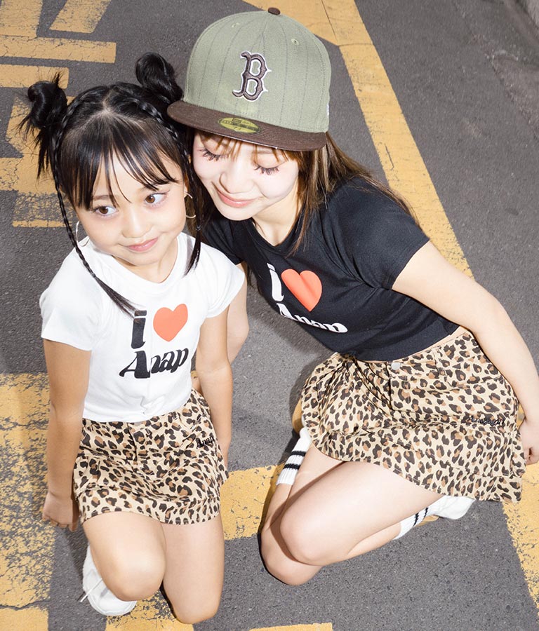 I LOVE ロゴ ウエスト クロス ミニ Tシャツ【ジュニアお揃い】 423-3374